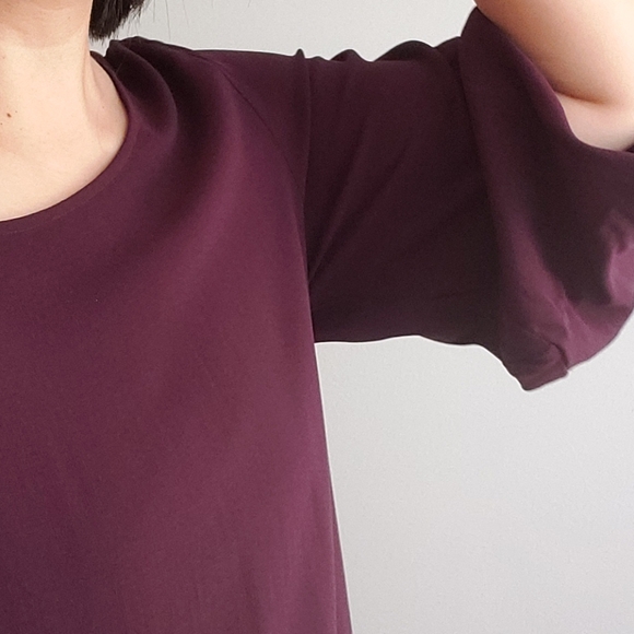 Eileen Fischer Silk Origami Sleeve Dress - Picture 2 of 9